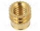 KVT-002M6 - Threaded insert, brass, M6, BN 37885, L  7.7mm, MULTISERT®