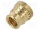 Threaded insert, brass, M6, BN 37901, L  7.7mm, MULTISERT®