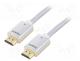 Cable, HDMI 2.1, HDMI plug,both sides, PVC, textile, Len  1.5m