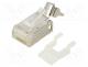 Plug, RJ45, PIN  8, Cat  6a, shielded,with conductor guide, IDC