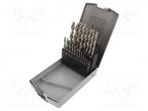 Drill set, for metal, high speed steel stal szybkotnąca HSS