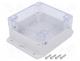 Varius Boxes - Enclosure  multipurpose, X  120mm, Y  120mm, Z  60mm, polycarbonate