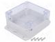 G278CMF-IP67 - Enclosure  multipurpose, X  120mm, Y  120mm, Z  60mm, polycarbonate