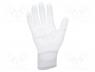 ATS-109-0003-P - Protective gloves, ESD, S, polyamide, white, <100M