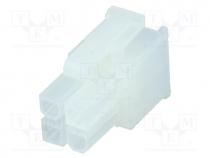 794954-4 - Plug, wire-board, female, VAL-U-LOK, 4.2mm, PIN  4, w/o contacts