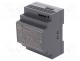  DIN - Power supply  switched-mode, for DIN rail, 92W, 15VDC, 6.13A, 89%