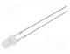 LED - LED, 3mm, white cold, 1120÷1560mcd, 30, Front  convex, 12V