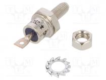 ZB25A12V-HUA - Diode  rectifying, 1.2kV, 1.3V, 25A, anode to stud, DO5, M5, bulk