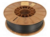 Filament  PLA, 1.75mm, black, 185....225C, 1kg, Table temp  40....60C