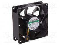 PF80251V1-G99-A - Fan  DC, axial, 12VDC, 80x80x25mm, 101.4m3/h, 44.7dBA, Vapo, 4800rpm