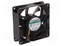 Fan  DC, axial, 12VDC, 80x80x25mm, 101.4m3/h, 44.7dBA, Vapo, 4800rpm