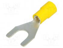 BM00338 - Tip  fork, M8, Ø  8.2mm, 4÷6mm2, crimped, for cable, insulated