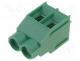 PCB terminal block, angled 90, 6.35mm, ways  2, on PCBs, 4mm2