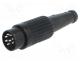 Connector Din - Plug, DIN, male, PIN  8, Layout  270, straight, for cable, soldering