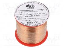 Coil wire, single coated enamelled, 0.2mm, 0.2kg, -65....155C