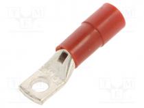 BM00419 - Tip  ring tube, M5, Ø  5.2mm, 10mm2, crimped, for cable, insulated