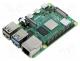 Single-board computer, Raspberry Pi 4, Cortex A72, 4GBRAM, 5VDC