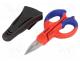 KNP.9505155SB - Scissors, for cables,electrical work, 155mm, Blade  about 56 HRC