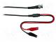 VEL-TLM55 - Test lead, 30VAC,60VDC, 1A, BNC plug,aligator clip x2, Len  1m