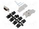 D-Sub HD, PIN  15, plug, male, for cable, angled 90, soldering