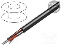 9501.01305 - Wire, 1x2x24AWG, RS232, stranded, Cu, shielded,Al-PET foil, PVC
