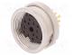 Connector  M16, socket, female, soldering, PIN  12, 3A, 60V, IP40