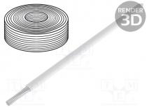 D-110-5 - Wire, LivY-Toy, stranded, Cu, 0.04mm2, PVC, white, 60V, 10m