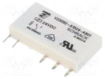   - Relay  electromagnetic, SPDT, Ucoil  24VDC, Icontacts max  6A, SNR