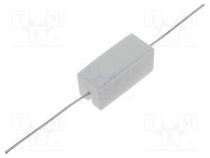 CRL5W-56R - Resistor  power, cement, THT, 56, 5W, 5%, Ø0.8x35mm, 9.5x9.5x22mm