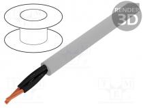 OZ500/2X0.5 - Wire, OZ-500, 2x0.5mm2, unshielded, 300V,500V, Cu, stranded, grey