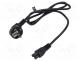 POSAC-C5-EUL12 - Cable, 3x0.75mm2, CEE 7/7 (E/F) plug angled,IEC C5 female, PVC