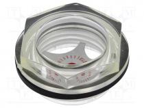 Level indicator, Inspect.hole dia  24mm, G 1", 8....10Nm, max.110C