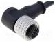Cable  for sensors/automation, M12, PIN  4, angled, 5m, plug, 250VAC