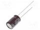 UPV1E121MGD - Capacitor  electrolytic, low ESR, THT, 120uF, 25VDC, Ø8x11.5mm