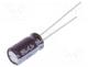 Capacitor  electrolytic, low ESR, THT, 150uF, 6.3VDC, Ø6.3x11mm