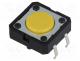 Microswitch TACT, SPST-NO, Pos  2, 0.05A/24VDC, THT, none, 2.55N
