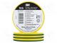3M-TF-155-19-20YG - Tape  electrical insulating, W  19mm, L  20m, Thk  0.127mm, PVC film