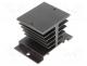 Heatsink  extruded, Y, for one phase solid state relays, black