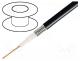 Wire  microphone cable, 1x0.75mm2, black, tinned,OFC, -15....70C