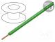 Wire, LiY, stranded, Cu, 0.14mm2, PVC, green, 60V, 100m, 1x0.14mm2