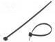 Cable tie, externally serrated, L  100mm, W  2.5mm, black, 80N