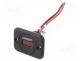 Ammeter, 0÷20A, on panel,screw, LED, Usup  7÷33VDC, Uin  7÷33VDC