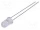 LED, red, 5mm, 290÷600mcd, 15, Front  convex, 1.8÷2.2VDC