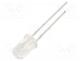 LED, red, 5mm, 1600mcd, 20, Front  convex, 2.4VDC, No.of term  2