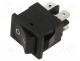 ROCKER, DPST, Pos  2, OFF-ON, 10A/250VAC, black, RA8, Rcont max  35m