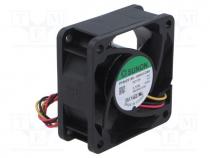 PF60251B1-G99 - Fan  DC, axial, 12VDC, 60x60x25mm, 62m3/h, 41.7dBA, ball, Out  F type
