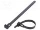 Cable tie, multi use, L  125mm, W  7.2mm, black, polyamide, 222N