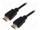 Cable, HDMI plug,both sides, HDCP 2.2,HDMI 2.0, 15m, black, 26AWG