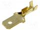 Terminal  flat, male, W  6.3mm, gold-plated, 1÷2.5mm2