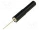 Measuring tip, 1A, 60VDC, 30VAC, black, Tip diameter  0.6mm